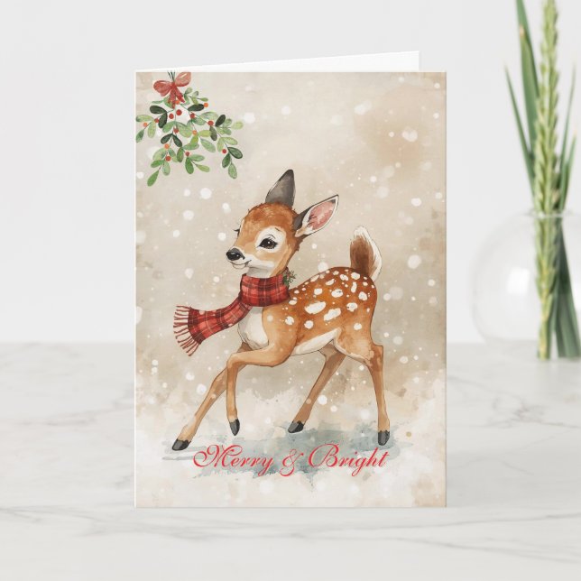 Whimsical Woodland Christmas Dee Karte (Vorderseite)
