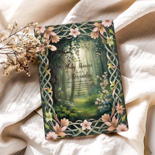 Whimsical Woodland Forest Baby Dusche Einladung (Von Creator hochgeladen)