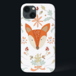 Whimsical Woodland Fox iPhone 13 Hülle<br><div class="desc">Waldfuchs mit grünen Blätter. Künstlerin: June Erica Vess. Bild-ID: 105549D.</div>