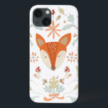 Whimsical Woodland Fox iPhone 13 Hülle<br><div class="desc">Waldfuchs mit grünen Blätter. Künstlerin: June Erica Vess. Bild-ID: 105549D.</div>