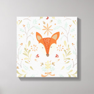 Whimsical Woodland Fox Leinwanddruck