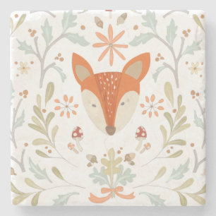 Whimsical Woodland Fox Steinuntersetzer