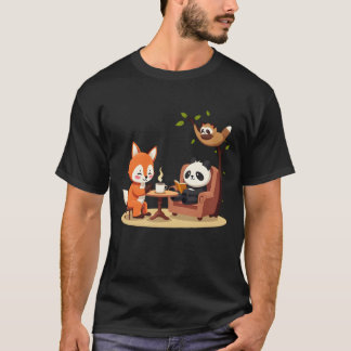 Whimsical Woodland Friends Family T-Shirt