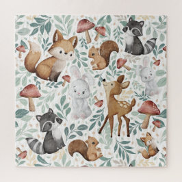 Whimsical Woodland Friends in Forest Puzzle