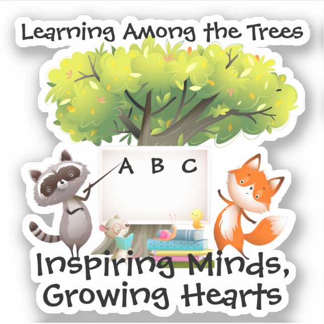 Whimsical Woodland Friends Sticker (Vorderseite)