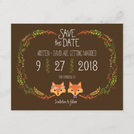 Whimsical Woodland Füchse Hochzeit Save the Date