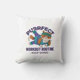 Whimsical Workout Cat Kissen