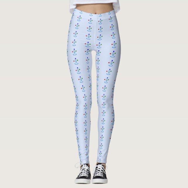 Whimsical Workout Snowman Juggler Leggings (Vorderseite)