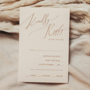 Whimsical Wüsten   Beige Menüauswahl RSVP-Karte RSVP Karte