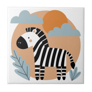 Whimsical-Zebra, skandinavisch inspiriert Fliese