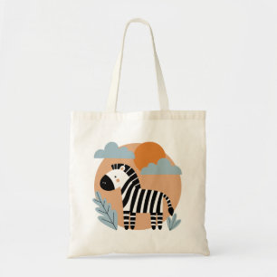 Whimsical-Zebra skandinavisch inspiriert Tragetasche