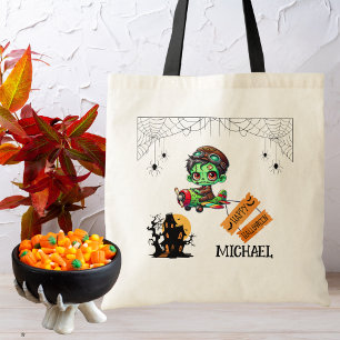 Whimsical Zombie Pilot Flugzeug Kids Halloween Tragetasche