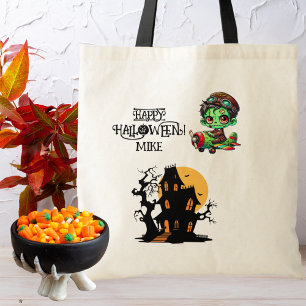 Whimsical Zombie Pilot Flugzeug Kids Halloween Tragetasche