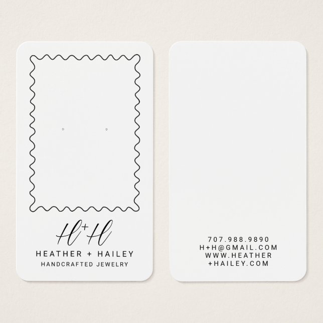 Whimsicalcore Wavy Border Display Card (Vorne & Hinten)