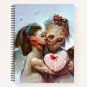 Whimsicaler Alien-Romanze Notizbuch