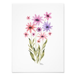 Whimsicaler Blumenstrauß-Foto-Print Fotodruck