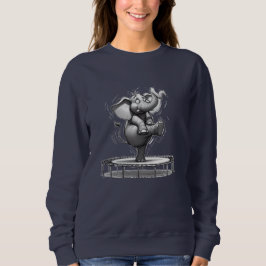 Whimsicaler Elefant auf Trampolin – Süß und Spiele Sweatshirt