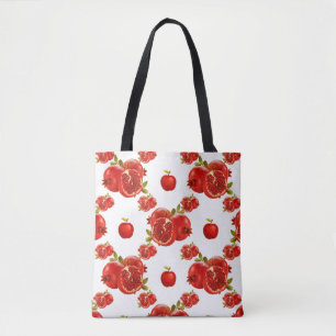 Whimsicaler Granatapfel-Fruchtmuster-Tote-Bag