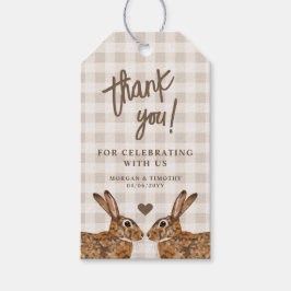 Whimsicaler Hase Hasen Liebeshochzeit Danke Geschenkanhänger