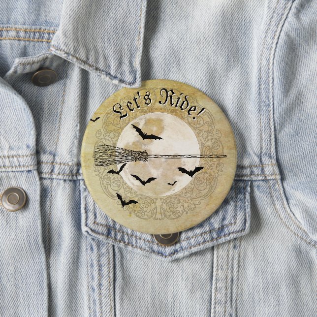 Whimsicaler Hexen-Vollmond  Button (Beispiel)
