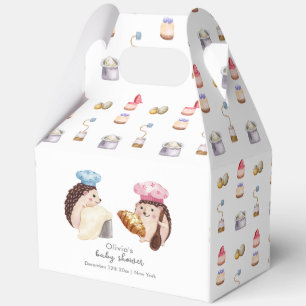 Whimsicaler Igel Little Chef Bäcker Baby Shower Geschenkschachtel