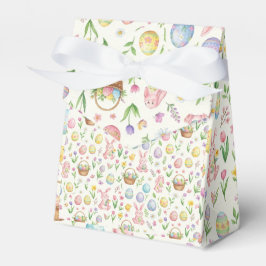 Whimsicaler Osterhase in Pastell und Blumenmuster Geschenkschachtel