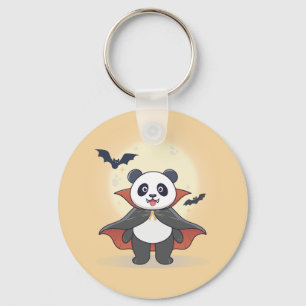 Whimsicaler Panda-Zauberer mit magischem Hut Schlüsselanhänger