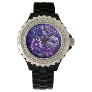Whimsicaler personalisierter Blumenhase Armbanduhr