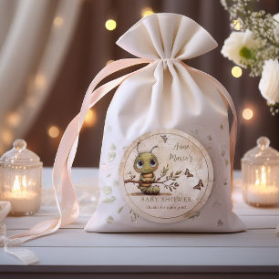 Whimsicaler Raupe bereit zum Abheben Baby Shower  Runder Aufkleber