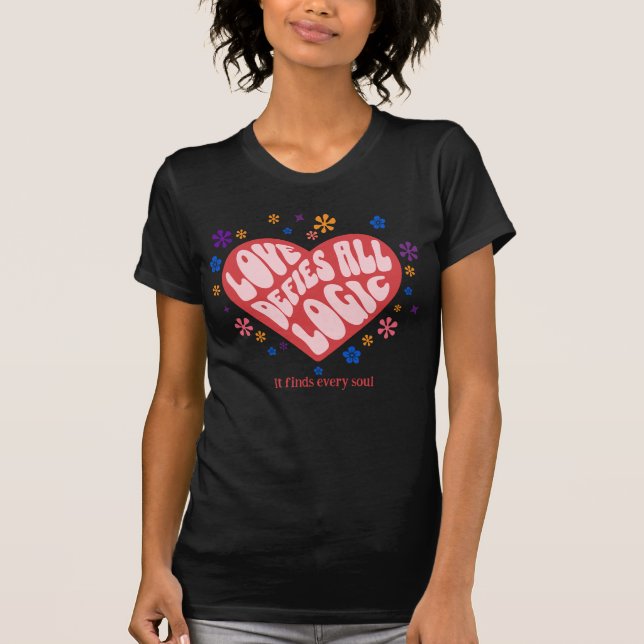 Whimsicaler Retro-Romanze T-Shirt (Vorderseite)