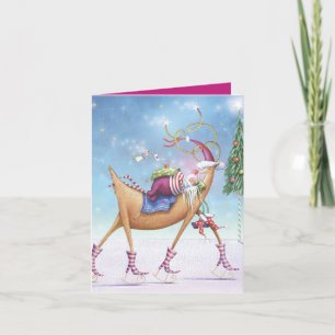 Whimsicaler Weihnachtsgruß - Ass der Feenherzen Feiertagskarte