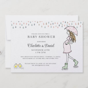 Whimsicaler werdende Mutter Baby-Party Einladung