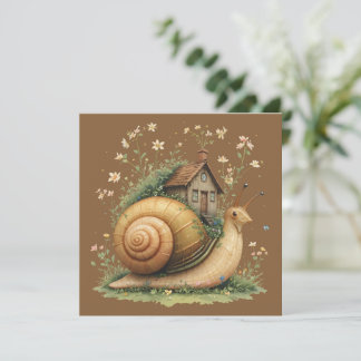 Whimsicalisches Haus Schneckenhaus Cottage Cottage Karte