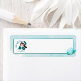 Whimsically Writ Logo-Adressaufkleber
