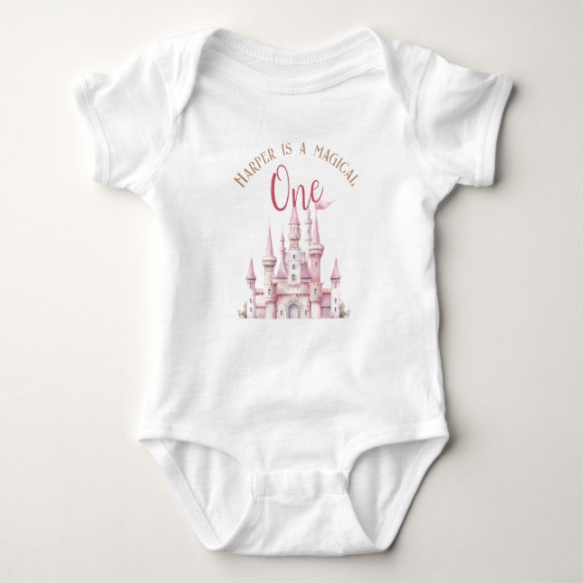 Whimsicess Fairytale Erster Geburtstag Baby Strampler (Vorderseite)