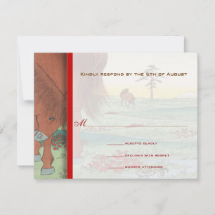 Whimsicla Horse Western Rustikale Hochzeitseinladu Einladung