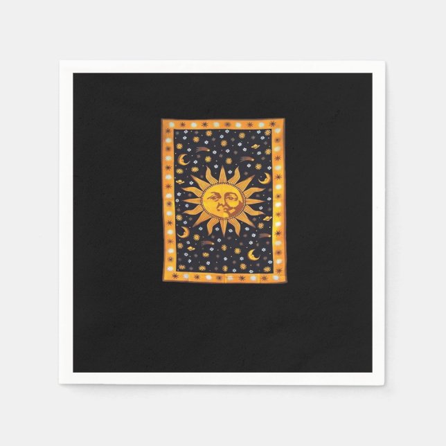 Whimsigoth 90er Sonne und Mond Serviette (Vorderseite)