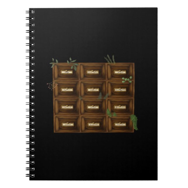 Whimsigoth Apothecary Drawers Notizblock (Vorderseite)