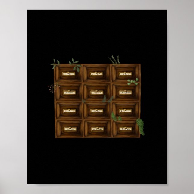Whimsigoth Apothecary Drawers Poster (Vorne)