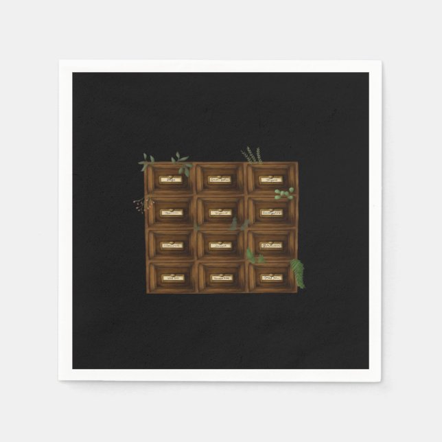 Whimsigoth Apothecary Drawers Serviette (Vorderseite)