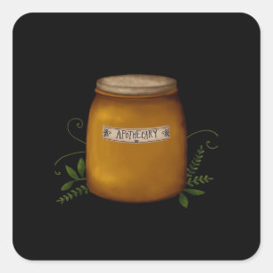 Whimsigoth Apothecary Jar Quadratischer Aufkleber