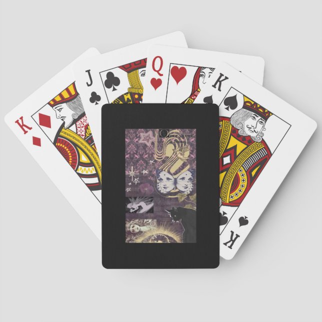 Whimsigoth Ästhetik Oversifiziert Spielkarten (Rückseite)