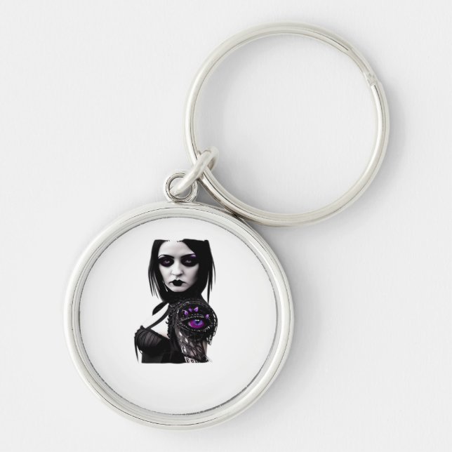 Whimsigoth Classic Design zu Halloween Schlüsselanhänger (Vorne)