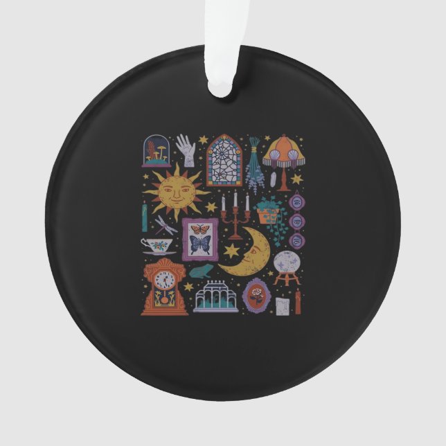 Whimsigoth Classic - Gotische Romantik Herbstästhe Ornament (Vorderseite)