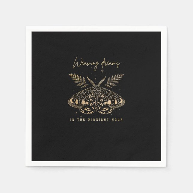 Whimsigoth Cotattcore Goblincore Mystical Motion G Serviette (Vorderseite)