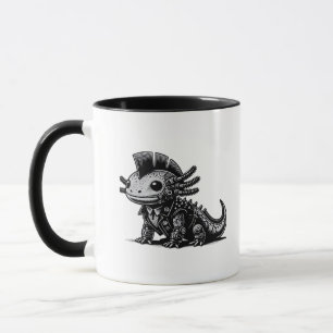 Whimsigoth-Cyborg-Axolotl-Vintage-Kunst-Design-Kla Tasse