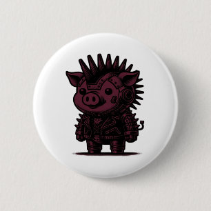 Whimsigoth-Cyborg-Faultier Vintage Art Design Klas Button