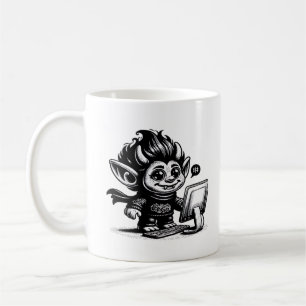 Whimsigoth Cyborg Internet-Troll Vintage Art Desig Kaffeetasse