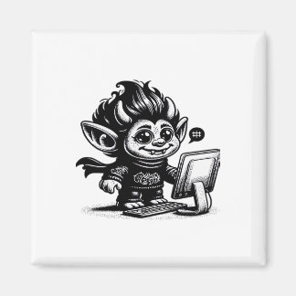 Whimsigoth Cyborg Internet Troll Vintages Design Magnet