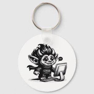 Whimsigoth Cyborg Internet Troll Vintages Design Schlüsselanhänger